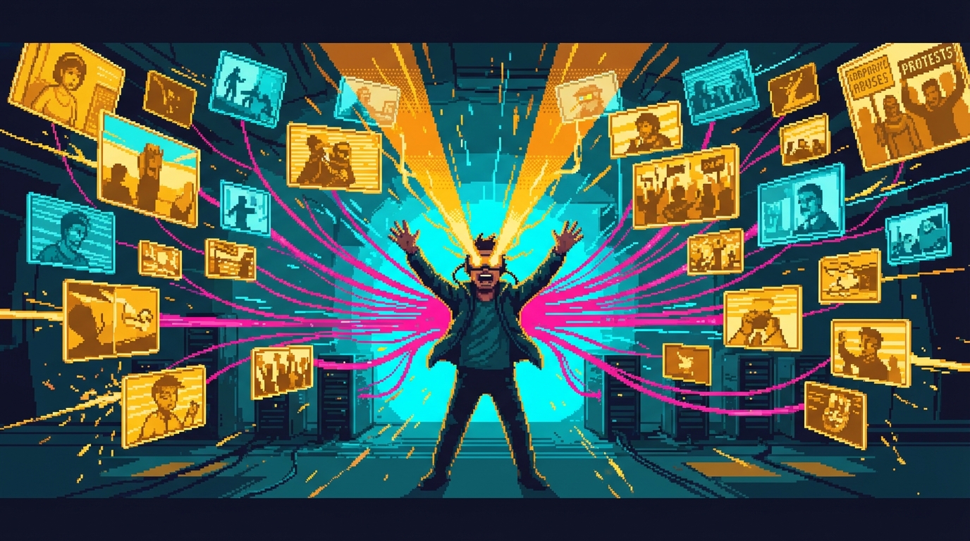 Sponge broadcasting footage to dozens of screens