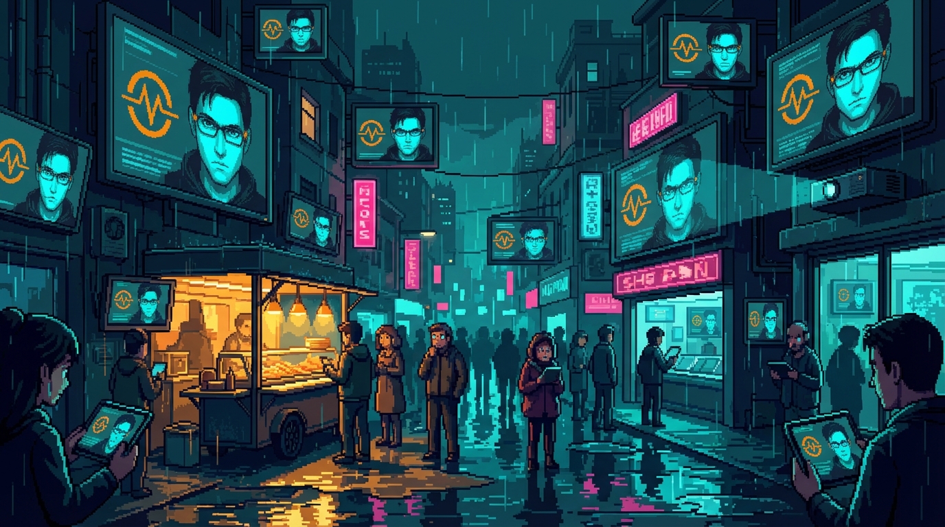 A Sponge broadcast spreading across every screen in the Dregs