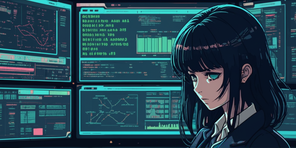 Close-up of a data screen showing cascading green metrics—all healthy, all normal—except for one tiny amber warning buried in a sub-menu